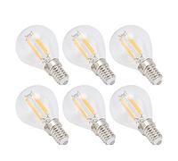 CFTGIW 6PCS G45 Lampadina Vintage Lampada Base Trasparente E14 per Lampade Decorative Domestiche 6W 220V Design a Luce Calda, una Dimensione Classica Nella Trasmissione è la Luce di Superficie del