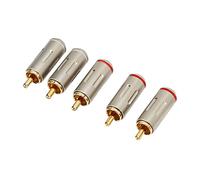 CFTGIW Adattatore Cavo Ad Alta Resistenza in Metallo 5 Pezzi Adattatore per Cavo Ad Alta Resistenza per l' Maschio AdapterAudio Terminal Headrca ConnectOrrca CHEADRCA per di Testa per Taglio