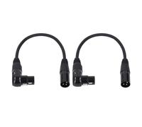 CFTGIW Adattatore Cavo Prolunga Microfono XLR da 90 Gradi XLR Femmina a Dritto Maschio Cavo Connettore Microfono a 3 Pin per Studio di Registrazione con Altoparlanti 0,30 M/0 Piedi Connettori