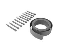 CFTGIW Bordo da Giardino in Plastica con Venature del Legno, Modello Piatto in PE, Kit per Bordi Orizzontali con Chiodi di Fissaggio, 10 M, Verde e Questo prato. Plastica Definita per un Letto di