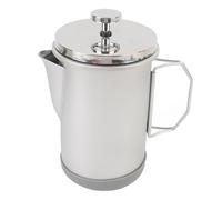 CFTGIW Caffettiera French Press Portatile in Acciaio Inossidabile 304 Teiera per caffè Preparato a Mano per Campeggio Pressa per caffè da 1000 Ml Caffettiera French Press 304 Artigianale (SILVER)