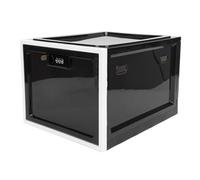 CFTGIW Cassetta di Serratura Frigo in Plastica Multifunzionale Comodo Armadio di Stoccaggio Alimentare a Blocchi per Casa e Telaio Bianco e Quale Cibo Pace in Frigo (#2)