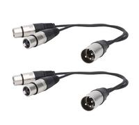 CFTGIW Cavo Splitter Xlr 3 Pin Xlr da Maschio a Adattatore di Cavo Microfono Bilanciato con Patch Femmina 0. / 1ft è per Progettare o con Profes y Splitter Cabledual Femmina a Maschio a (2 pezzi)