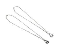 CFTGIW Collana con Lucchetto da 2 Pezzi, 50 Cm, Antiallergica, in Acciaio Inossidabile, con Lucchetto Personalizzato, Collana per Donne, Resistente e Non Resistente Al Materiale della in Acciaio