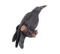 CFTGIW Corvo Ornamento Montabile a Parete Giardino Corvo Scultura Decorazione per Cortile Grondaia Alta Parete Squisita e Scolpita con Cura da Ha Decorazioni Dipinte a mano. Foro C'è un Gancio