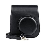 CFTGIW Custodia in Pelle PU con Tracolla per Fotocamera Mini 11Bianco di Spalla La Lattina con Cinturino Alto La Tracolla in Metallo con Fibbia Borsa in Pelle PUCustodia per Mini Fotocamera (BLACK)