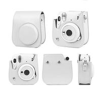CFTGIW Custodia in Pelle PU con Tracolla per Fotocamera Mini 11Bianco di Spalla La Lattina con Cinturino Alto La Tracolla in Metallo con Fibbia Borsa in Pelle PUCustodia per Mini Fotocamera (WHITE)