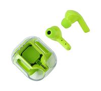 CFTGIW Earbuds C Enc Non Cancellando Hifi Lo Sound Bass Deep Bass Aurfo con Auricolari Verdi Digitali Eabuds Earfonesc. Le Cuffie Auricolari Hanno Informato i Livelli a LED GO (GREEN)