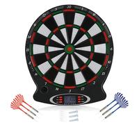 CFTGIW Electronic Dartboard with LCD Scoring Display | Materiale durevole, sicuro per il tiro al bersaglio, 6 freccette incluse, molteplici varianti di gioco