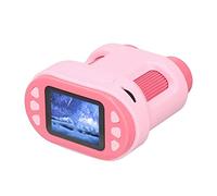 CFTGIW Fotocamera Portatile per MICROSCOPIO a Doppia Lente con Schermo LCD da 2 Pollici Scheda di Memoria 32G Cordino 6 Campioni Telescopio 5?200X Lente Bianca Lato del Telescopio MICROSCOPIO (PINK)