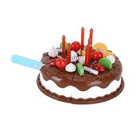 CFTGIW Gioca Al Cibo Set di Torte di Compleanno Fai -da -te Fingere Giocate Giocattolo per la Torta Compleanno per Bambini età Superiore a 3 Anni Colore Colore Finta Giocate Torta Setdiy Chocol
