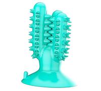 CFTGIW Giocattolo per Spazzolino da DENTI per Cani Distribuzione di Cibo INTERATTIVO Sicuro TPR Giocattolo per la Pulizia dei DENTI del Cane per Pavimento Parete Verde l'interazione con il e Cani