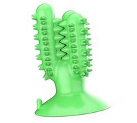 CFTGIW Giocattolo per Spazzolino da DENTI per Cani Distribuzione di Cibo INTERATTIVO Sicuro TPR Giocattolo per la Pulizia dei DENTI del Cane per Pavimento Parete Verde l'interazione con il e Cani