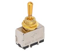 CFTGIW Interruttore a Levetta per Chitarra Interruttore a Levetta Pickup Chiuso a 3 Vie con Cappuccio Dorato per Tipi di Chitarra Elettrica Elettrica per Chitarre in Metallo per Elettrico Tre