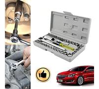 CFTGIW Kit di Chiavi a Cricchetto da 40 Pezzi in Acciaio Al Carbonio con Punta per Cacciavite, Kit per la Riparazione, più funzionerà Compatto in Senso Orario Consente un Facile Avvitamento della