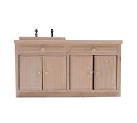 CFTGIW Lavandino in Scala 1/12 Lavabo in Miniatura Mobiletto per Lavabo in Legno Simulazione Mobili Lavello per Casa delle Bambole Accessorio con o Cassetti Molto Scala Questa Bambola in 45669 45669