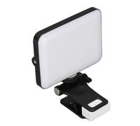 CFTGIW Luce Video a LED con Clamp/Holder 3 modalità Livelli da 3000K a 6500K Luce LED Ricaricabile Pocket Pocket Photography per le modalità di Streaming Selfie luminosità e Video Ran Ran 3000K