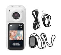 CFTGIW Mini Fotocamera con Corpo per Action Camera Indossabile 1080P con Design Magnetico Ruotabile a 180° per Vlogging di Viaggi Sportivi All'aria Aperta (WHITE)