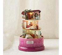 CFTGIW Modello di Casa con Copertina di Cover Rotazione Musica LED LED By Your House Yourse House ModelDiy Music Boxhouse Music Woxhouse con LightMusic Box Building Buildingsmusic (#2)