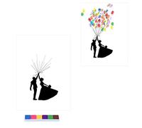 CFTGIW Modello Fai -da -Te Guest Firma Libro Libro Guestbook Dipinto per Impronte Digitali per W Birthday Guest BookGuest Signaggio BookGuest Sign? in Bookfingerprint Dipintfingerprint