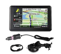 CFTGIW Navigatore GPS per Auto, Touch Screen da 5 Pollici, Mappa Europa | Schermo Resistivo, Custodia in ABS, Strade Europee, compatibilità Camion Autobus Taxi, Comandi Vocali, Trasmettitore FM