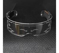 CFTGIW Occhiali Illuminati a LED Occhiali Futuristici in Acrilico Luminosi per Feste per Feste in Costume in Bicicletta Notturne Gli a 7 Colori Progettati Sono di 7 a LED Illuminati Party (7 colori)