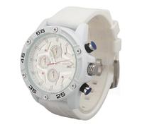 CFTGIW Orologio Cronografo Impermeabile Orologio da Uomo d'affari con Calendario Meccanico in Silicone Casual Alla Moda, Lancette dei Secondi Blu e Cronografo, Tre Eleganti Funzioni Impermeabili Al