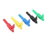 CFTGIW P2007 5pcs Plug Completamente Isolato in Clamp/Holder di Alligatore 15a/300v per Tappo Banana 4 Mm