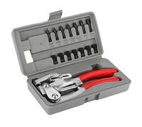 CFTGIW Pinze da Punzonatura Multifunzione da 16 Pezzi Utensili Manuali per Pinze da Punzonatura Multifunzione da 16 Pezzi Set di Strumenti per Metallo, Ottone, Gomma, Pelle, Plastica Utensili