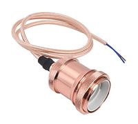 CFTGIW Portalampada E27 con Cavo Portalampada Vintage per Lampada a Sospensione per Camera da Letto 100-240 V (lampadina [Lampada E26/E27 con Installazione Moderna, Facile da Filettare per la (oro