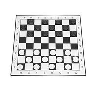 CFTGIW Portali di Plastica Internazionale Checkers Pieging Board Game per gli Scacchi per le attività di Famiglia Setchers Seggiri Pieghevoli Checkers Game Portable High Is