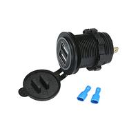 CFTGIW Presa Caricabatteria Doppia USB 12V Presa di Corrente Impermeabile 5V/4.2A Indicatore LED per Auto, Barca, Marina, Moto, Porta per Uscita Caricatore LED 5V/2 1A Alimentato Via USB Doppio /2