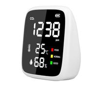 CFTGIW Rilevatore DI CO2 Mini Desktop Portatile Ad Alta Precisione 400-5000 Ppm Temp Humi Meter Tester DI qualità dell'aria Interna Domestica con Precisione della Temperatura del Chip DI Carbonio
