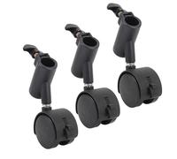 CFTGIW Ruote da 3 Pezzi per Semestre Luminose con Freno 16 Mm 360 ° Rotante Silenzioso Facile da Installare Rotelle in Treppiede per Panoramica per Fotografie a Ruote a Base di con con Braketripod