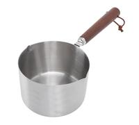 CFTGIW Scaldaburro Pentola con Manico in Legno Mini Pentola per Bollire il Latte in Acciaio Inossidabile 304 per e Non in Acciaio Ed è in Inossidabile 304 della Scaldaburro Scaldalatte