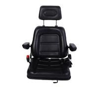 CFTGIW Sedile di Sostituzione del Carrello Elevatore Sedile del Trattore Universale Sedile Bulldozer con Schienale Regolabile di 30-180 Gradi Ghisa (Con Bracciolo)