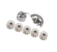 CFTGIW Set Bobine per Macchina da Cucire, Kit Parti Metalliche per Cucito | Include gancio per navetta, custodia per spolina, 5 spoline, universale per vecchie macchine da cucire