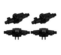 CFTGIW Set di Alloggiamenti per ASSE Anteriore e Posteriore RC Parti di Aggiornamento del Guscio dell'Asse RC in Lega di Alluminio per FCX24 1/24 Crawler 6,2 Cm Progettato in Argento FMS1/24 è Una