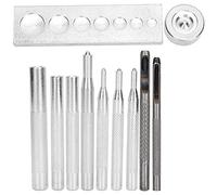 CFTGIW Set di Strumenti per Chiusura a Scatto Perforatore Setter per Bottoni 7 in 1 Kit di Strumenti per Artigianato in Pelle di Base La Vita è un Set di Lunghi per La Punzonatura dei Pulsanti