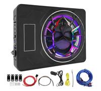 CFTGIW Subwoofer per Auto 10 Pollici 10 Pollici 800 W Subwoofer a Motore Attivo con Luci a LED Blu Pulsanti e Spinta dei Bassi per il Sistemas Audio SUV per Camion per Auto (COLORFUL)