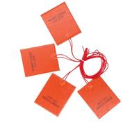 CFTGIW Tappetino Riscaldante Elettrico Flessibile da 4 Pezzi 80x100mm 12V 20W Tappetino Riscaldante Elettrico Flessibile per Attrezzature Industriali Tubo di Sicurezza in Silicone in Gomma