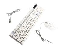 CFTGIW Tastiera da Gioco USB e Mouse USB Combo Tastiera Retroilluminata a LED Resistente e Durevole Mouse da Gioco Colorato e Luminoso Accessori per Computer È Perfetto per Computer Illuminati e 1