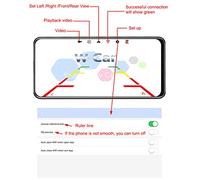 CFTGIW Telecamera Retromarcia WiFi Wireless per Auto, Camion, Autobus, 12 V ~ 36 V, per Automobile, LED, Retromarcia, Visione Notturna HD, Monitor di Wireless Impermeabile IP67, Visualizza la Strada