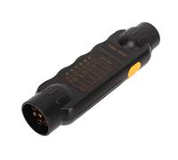 CFTGIW Tester per Prese per Rimorchio, Strumento per Test della Luce del Circuito di Cablaggio del Gancio di Traino Elettrico a 7 Pin per Camion, Etichetta Blu, Tutte Le Funzioni e Tutte Le