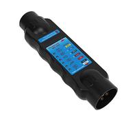 CFTGIW Tester per Prese per Rimorchio, Strumento per Test della Luce del Circuito di Cablaggio del Gancio di Traino Elettrico a 7 Pin per Camion, Etichetta Blu, Tutte Le Funzioni e Tutte Le