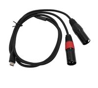 CFTGIW Tipo C a XLR Cavo 32 BIT 384KHz Plug and Play Tipo C a 2 XLR Cavo di Amplificatore di Alimentazione Maschio per Altoparlanti Miscelatore Tablet Computer Telefono 2M / 6,6 Piedi a Forma di (2m)