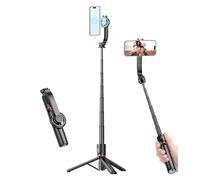 CFTGIW Treppiede Magnetico per Selfie Stick da 41,1 Pollici con Supporto per Telefono Ruotabile a 360°, Telecomando Wireless per Smartphone 15 Pro Max con Supporto per Slitta Fredda