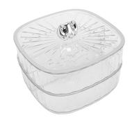 CFTGIW Vassoio per Snack Vassoio da Portata in Plastica Resistente Trasparente a 2 Strati Diviso per Frutta Secca con Strato 2 Quando Non c'è per SnackVassoio per Snack TrasparenteVassoio per