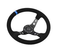 CFTGIW Volante da per Auto da 35 Cm/14 Pollici a 6 Bulloni con Clacson Giallo con Clacson Standard con Volante AdattatoVolante da CorsaVolante per AutoSterzo da 14 Pollici (#02)