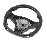 CFTGIW Volante in Fibra di Carbonio, Impugnature Interamente in Pelle, Fondo Piatto, Volante Tipo D e Fibra 3K di Lusso, Ergonomico e Interno del Veicolo, Questo